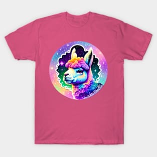 Colorful Cute Llama Funny Alpaca Lovers T-Shirt